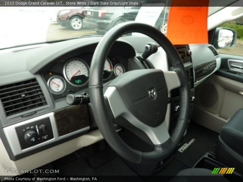 Stone White / Dark Slate Gray/Light Shale 2010 Dodge Grand Caravan SXT