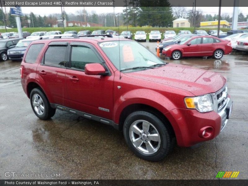 Redfire Metallic / Charcoal 2008 Ford Escape Limited 4WD