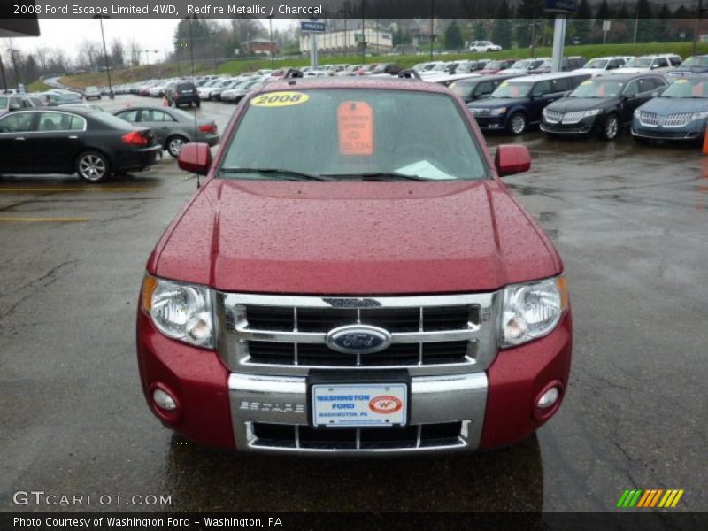 Redfire Metallic / Charcoal 2008 Ford Escape Limited 4WD