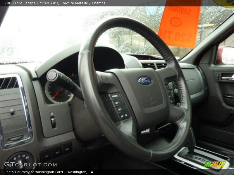 Redfire Metallic / Charcoal 2008 Ford Escape Limited 4WD