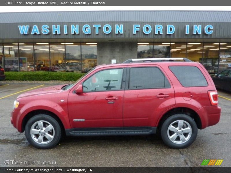 Redfire Metallic / Charcoal 2008 Ford Escape Limited 4WD