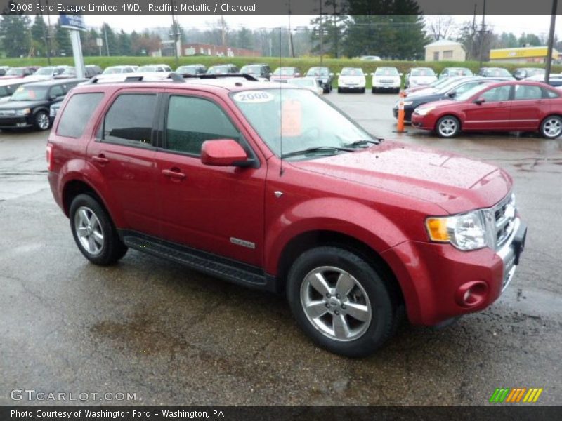 Redfire Metallic / Charcoal 2008 Ford Escape Limited 4WD