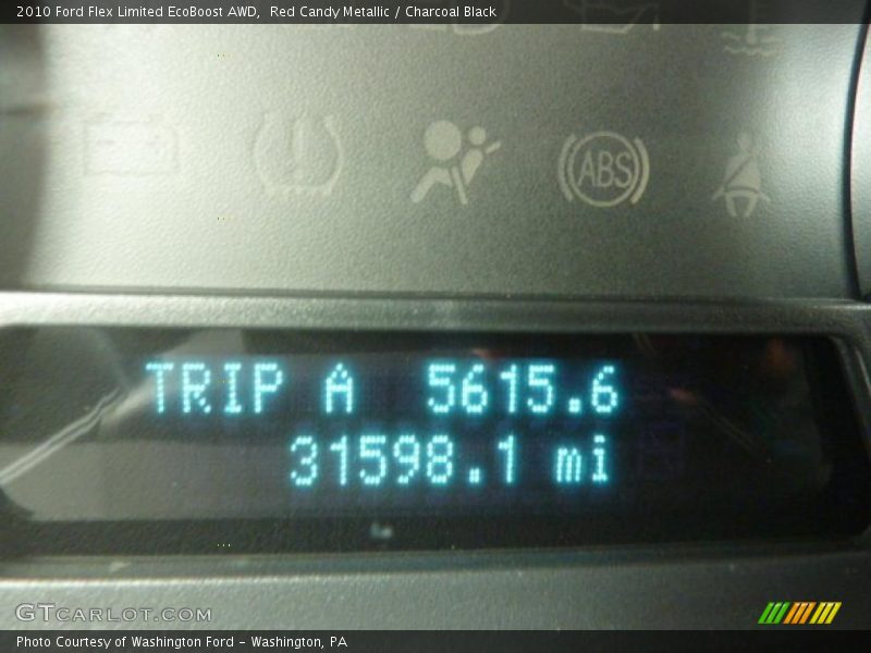 Red Candy Metallic / Charcoal Black 2010 Ford Flex Limited EcoBoost AWD