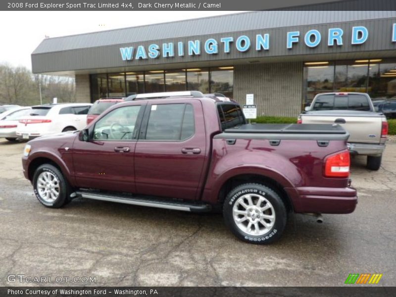Dark Cherry Metallic / Camel 2008 Ford Explorer Sport Trac Limited 4x4