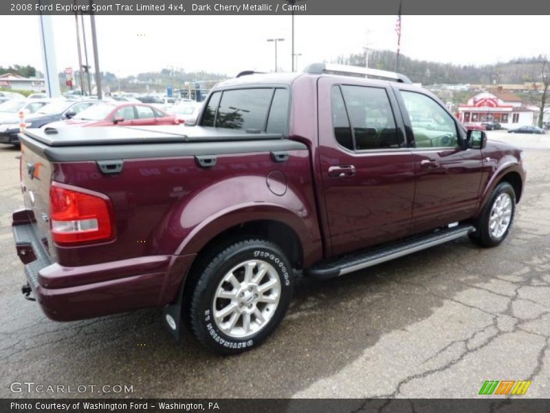 Dark Cherry Metallic / Camel 2008 Ford Explorer Sport Trac Limited 4x4