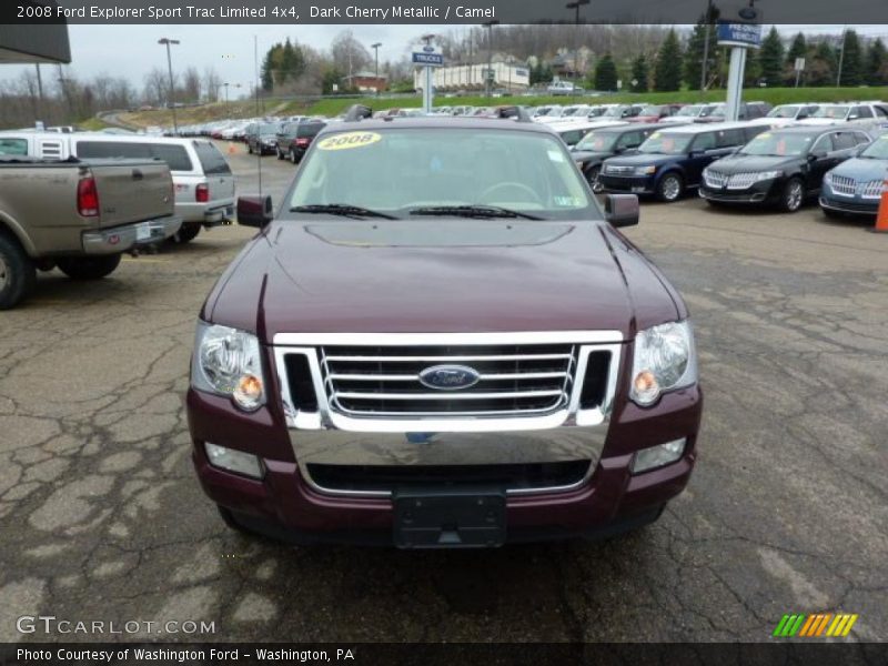 Dark Cherry Metallic / Camel 2008 Ford Explorer Sport Trac Limited 4x4