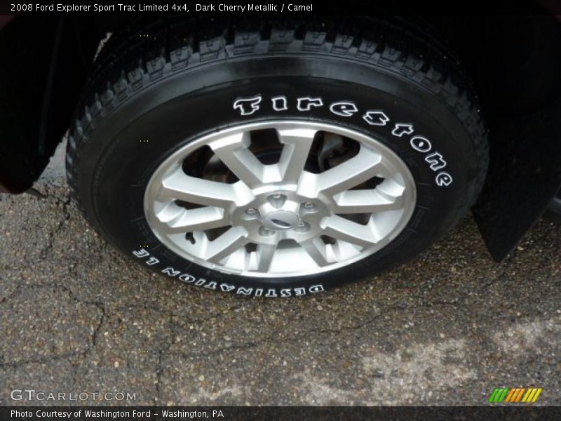 Dark Cherry Metallic / Camel 2008 Ford Explorer Sport Trac Limited 4x4