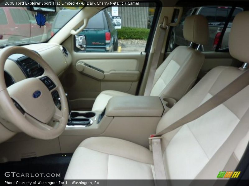 Dark Cherry Metallic / Camel 2008 Ford Explorer Sport Trac Limited 4x4