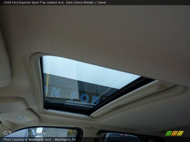 Dark Cherry Metallic / Camel 2008 Ford Explorer Sport Trac Limited 4x4