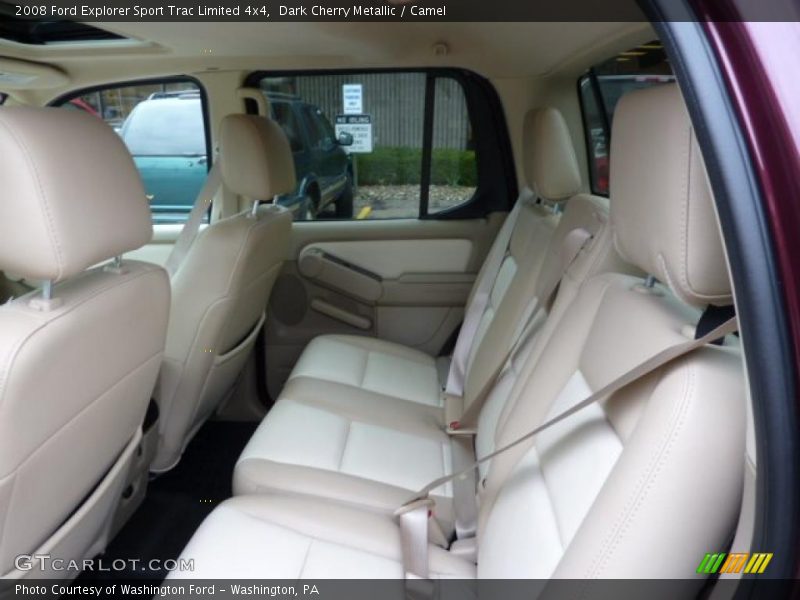 Dark Cherry Metallic / Camel 2008 Ford Explorer Sport Trac Limited 4x4