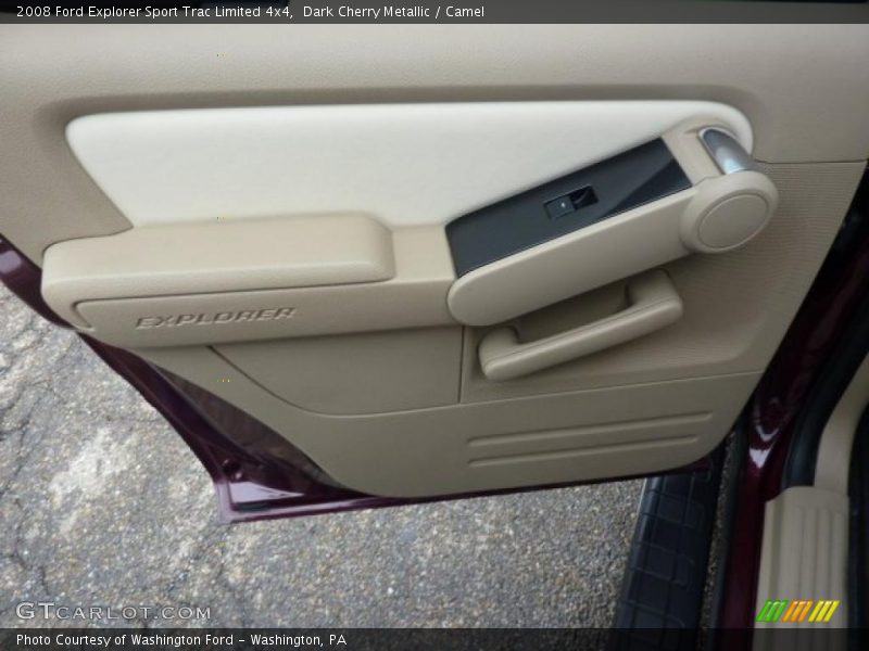Dark Cherry Metallic / Camel 2008 Ford Explorer Sport Trac Limited 4x4