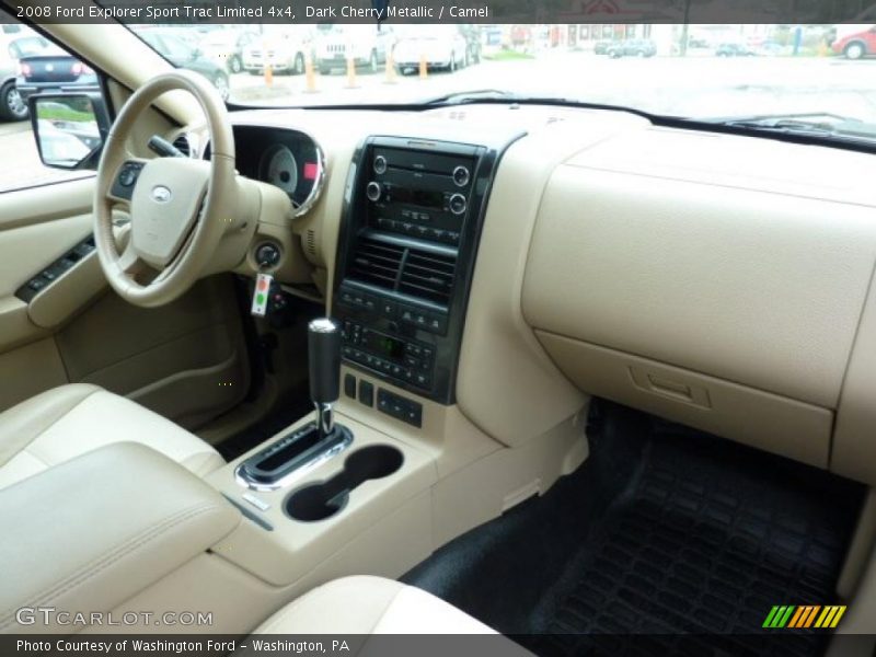 Dark Cherry Metallic / Camel 2008 Ford Explorer Sport Trac Limited 4x4