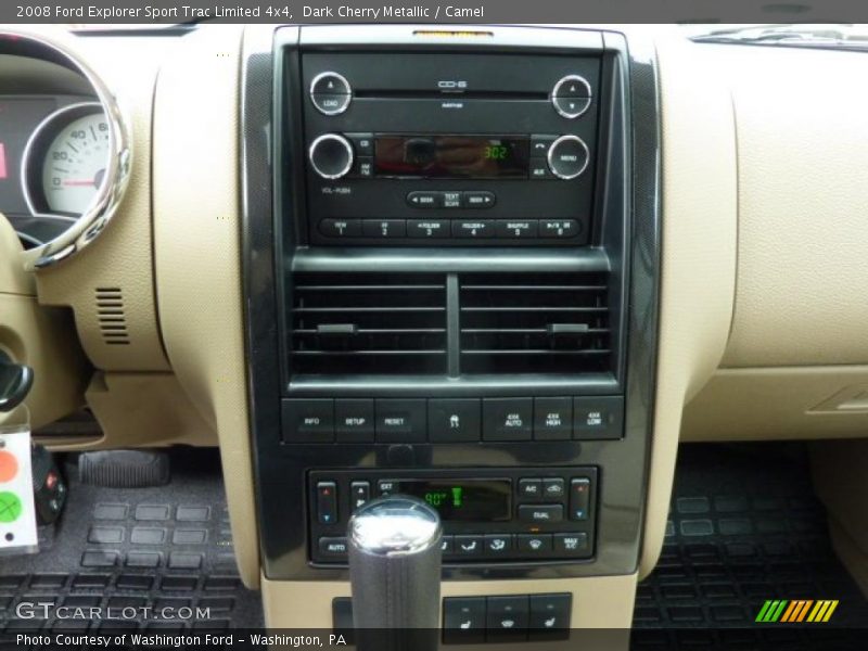 Dark Cherry Metallic / Camel 2008 Ford Explorer Sport Trac Limited 4x4