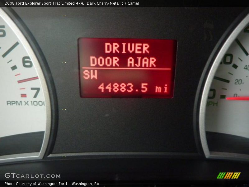 Dark Cherry Metallic / Camel 2008 Ford Explorer Sport Trac Limited 4x4