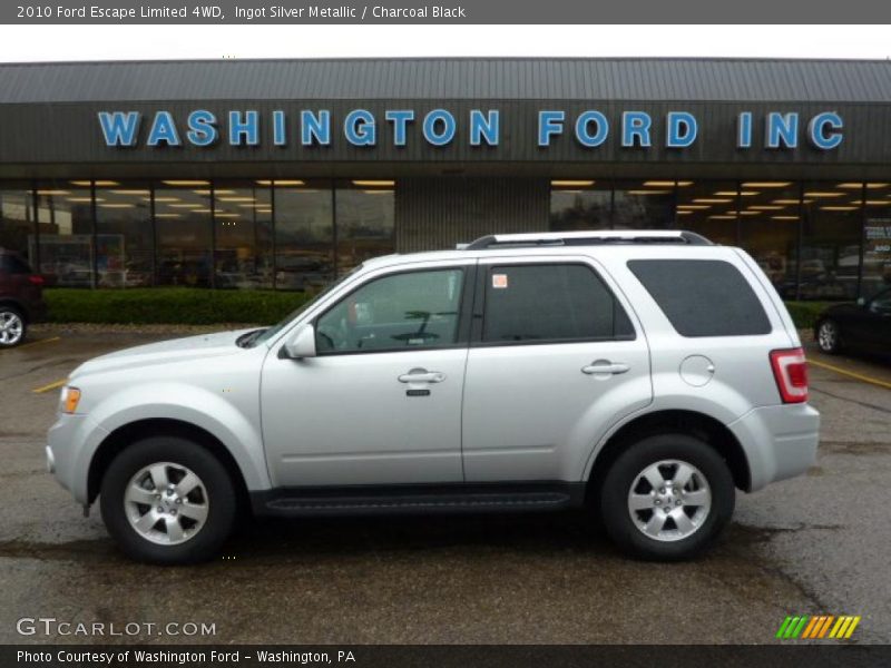 Ingot Silver Metallic / Charcoal Black 2010 Ford Escape Limited 4WD
