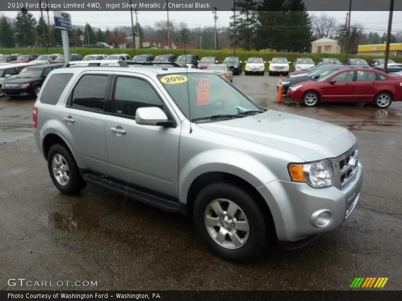 Ingot Silver Metallic / Charcoal Black 2010 Ford Escape Limited 4WD