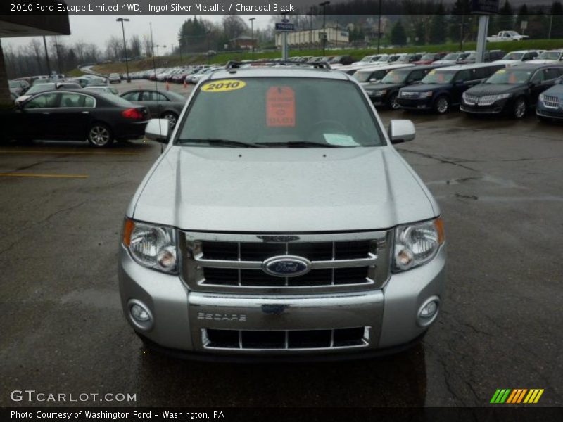Ingot Silver Metallic / Charcoal Black 2010 Ford Escape Limited 4WD