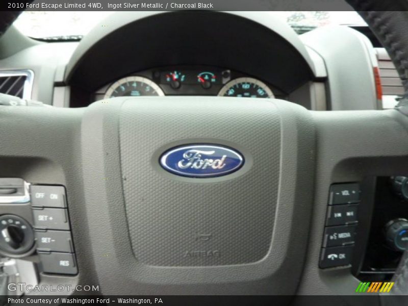 Ingot Silver Metallic / Charcoal Black 2010 Ford Escape Limited 4WD