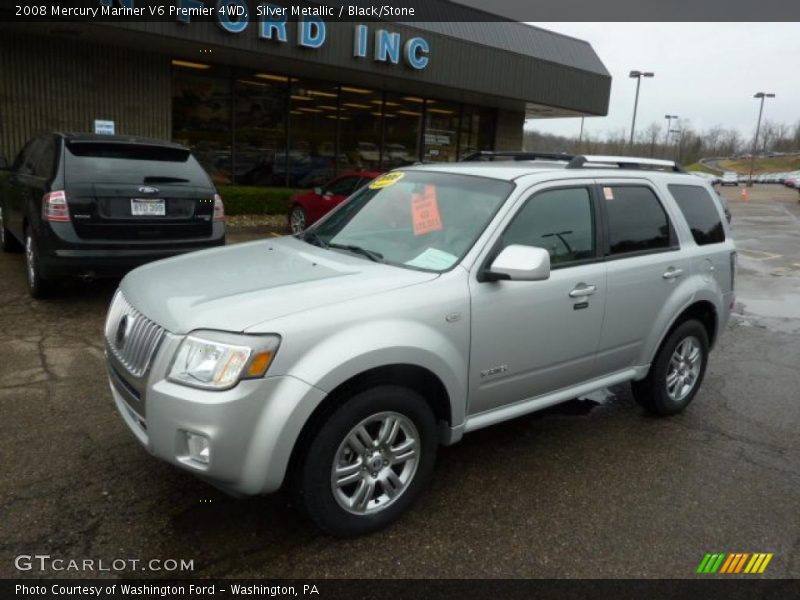 Silver Metallic / Black/Stone 2008 Mercury Mariner V6 Premier 4WD
