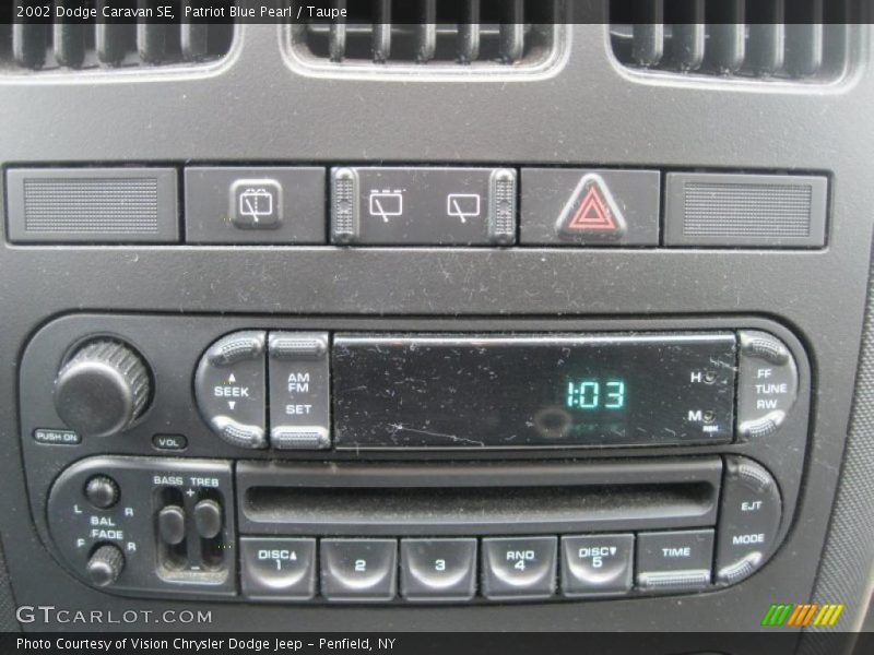 Patriot Blue Pearl / Taupe 2002 Dodge Caravan SE