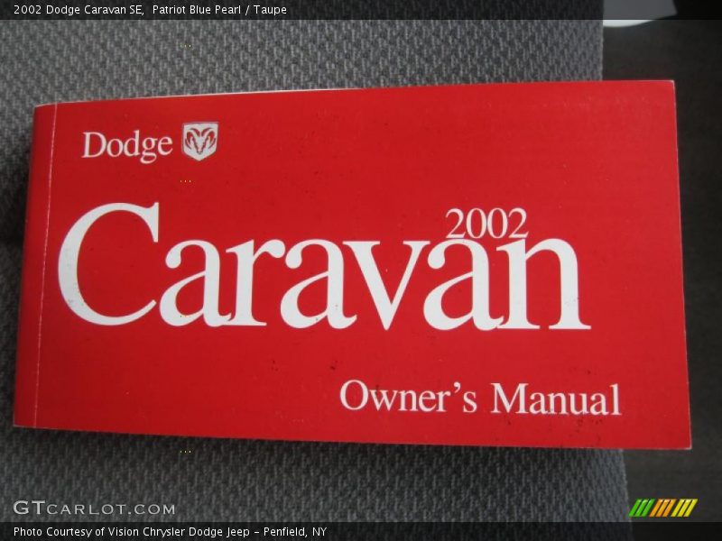 Patriot Blue Pearl / Taupe 2002 Dodge Caravan SE