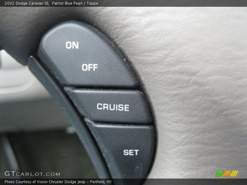 Patriot Blue Pearl / Taupe 2002 Dodge Caravan SE
