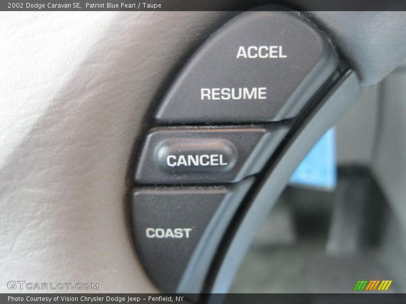 Patriot Blue Pearl / Taupe 2002 Dodge Caravan SE