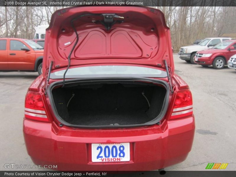 Inferno Red Crystal Pearl / Dark Khaki/Light Graystone 2008 Dodge Avenger SE