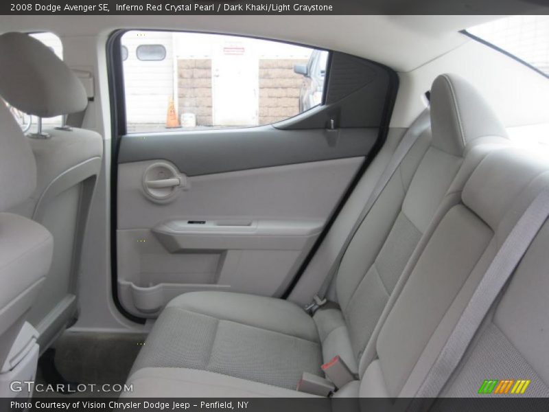 Inferno Red Crystal Pearl / Dark Khaki/Light Graystone 2008 Dodge Avenger SE
