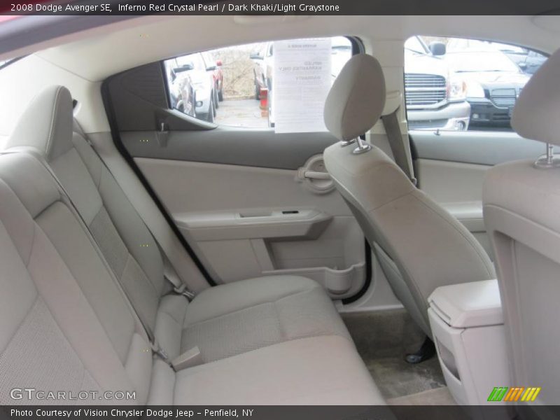 Inferno Red Crystal Pearl / Dark Khaki/Light Graystone 2008 Dodge Avenger SE