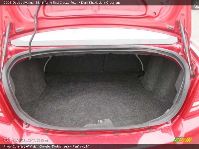 Inferno Red Crystal Pearl / Dark Khaki/Light Graystone 2008 Dodge Avenger SE