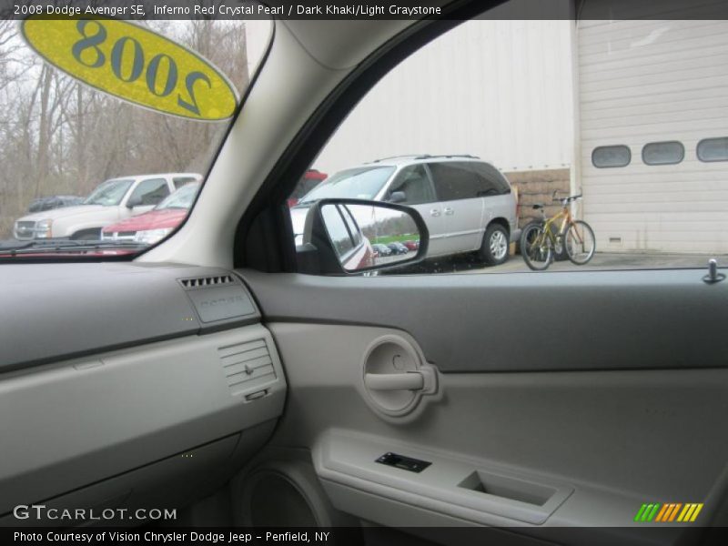 Inferno Red Crystal Pearl / Dark Khaki/Light Graystone 2008 Dodge Avenger SE