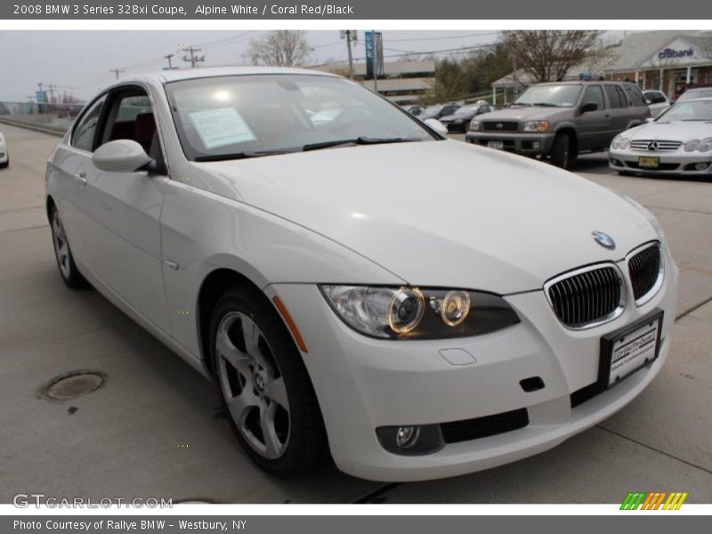 Alpine White / Coral Red/Black 2008 BMW 3 Series 328xi Coupe