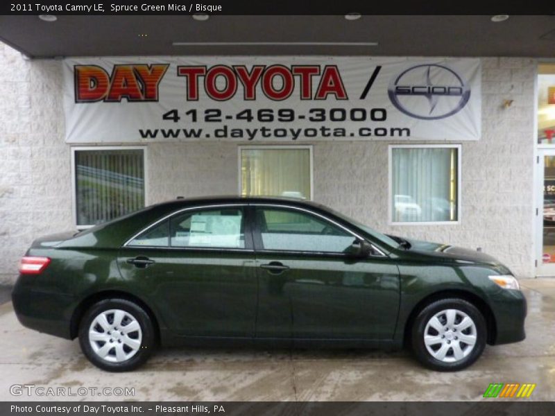 Spruce Green Mica / Bisque 2011 Toyota Camry LE