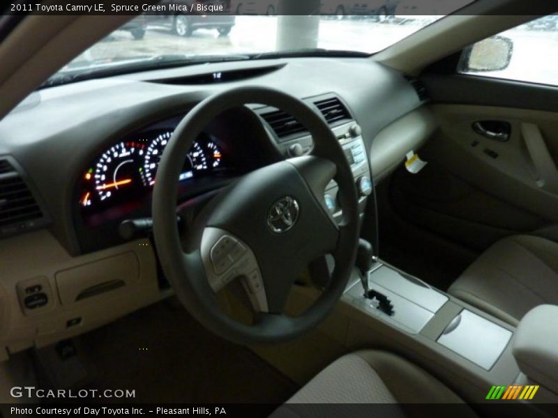 Spruce Green Mica / Bisque 2011 Toyota Camry LE