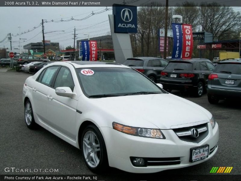 White Diamond Pearl / Parchment 2008 Acura TL 3.2