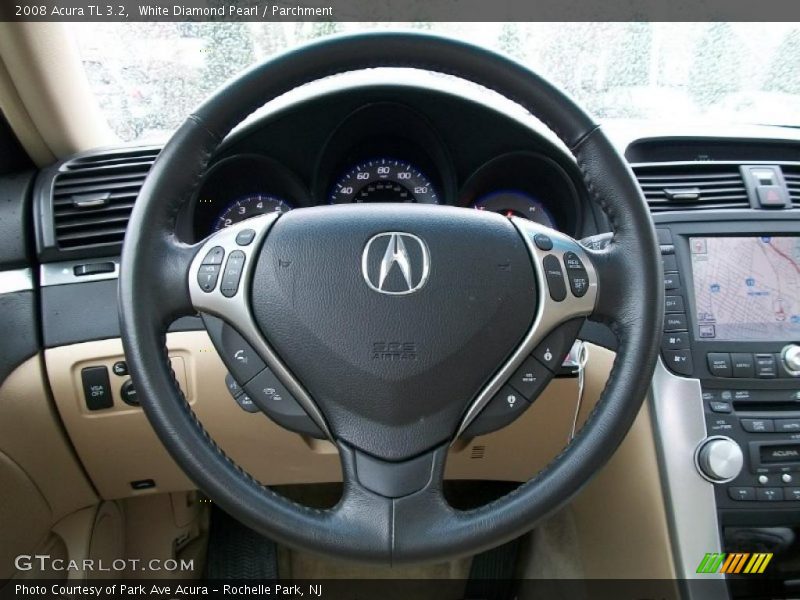 White Diamond Pearl / Parchment 2008 Acura TL 3.2