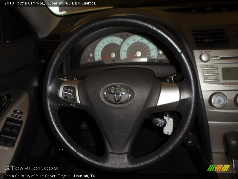 Super White / Dark Charcoal 2010 Toyota Camry SE