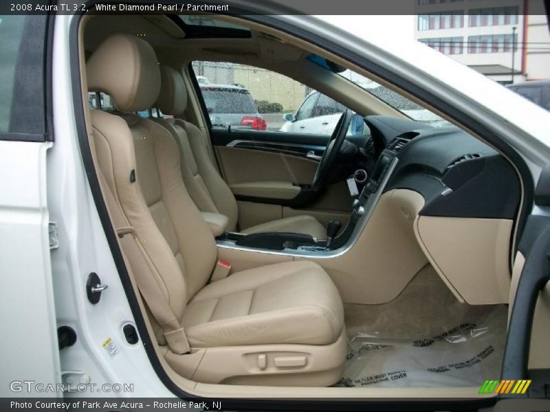 White Diamond Pearl / Parchment 2008 Acura TL 3.2