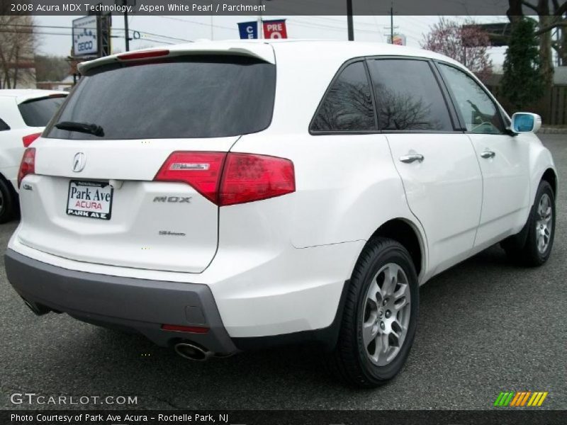 Aspen White Pearl / Parchment 2008 Acura MDX Technology