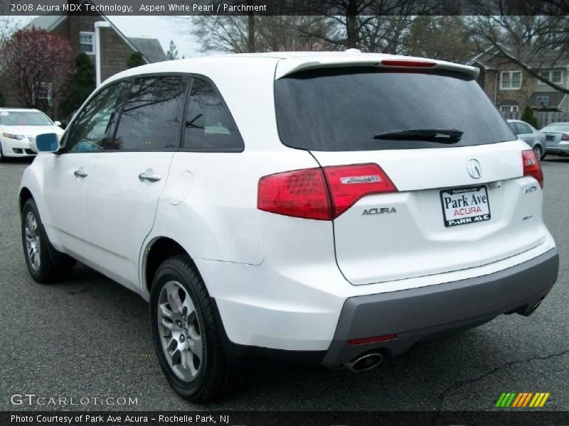 Aspen White Pearl / Parchment 2008 Acura MDX Technology