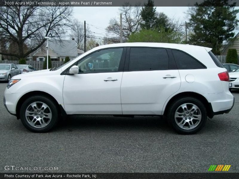 Aspen White Pearl / Parchment 2008 Acura MDX Technology