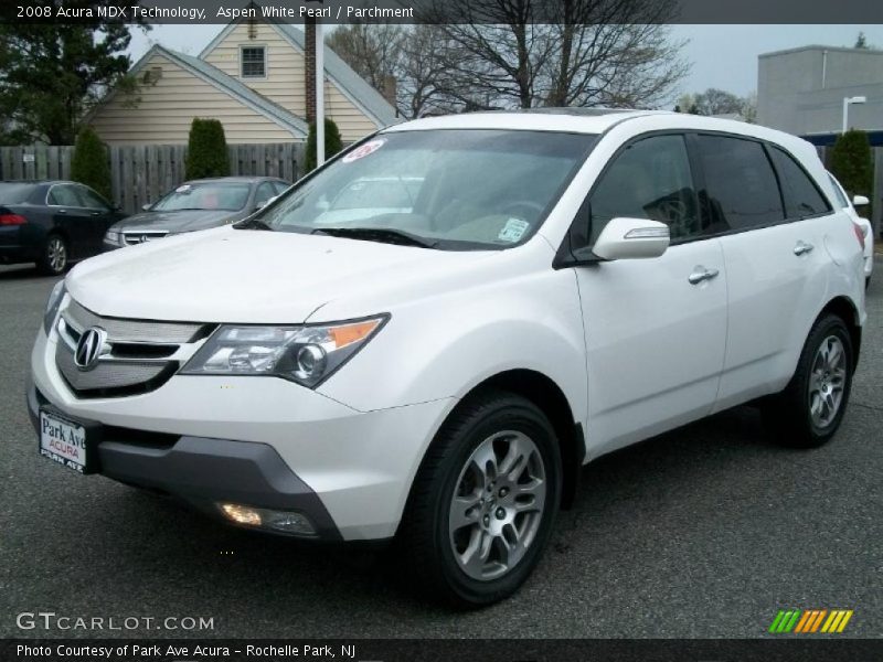 Aspen White Pearl / Parchment 2008 Acura MDX Technology