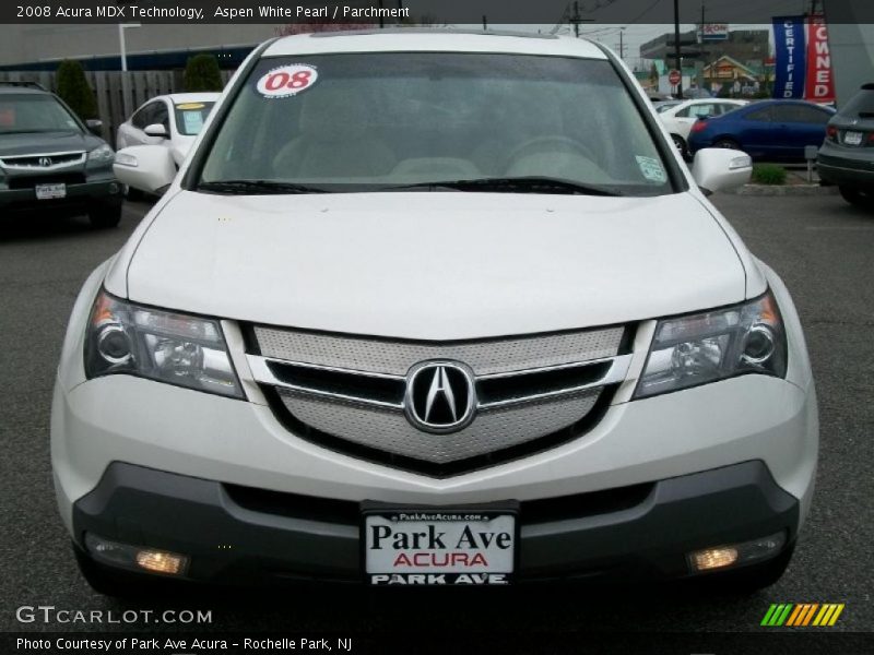 Aspen White Pearl / Parchment 2008 Acura MDX Technology