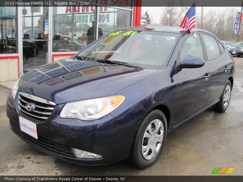 Regatta Blue / Gray 2010 Hyundai Elantra GLS