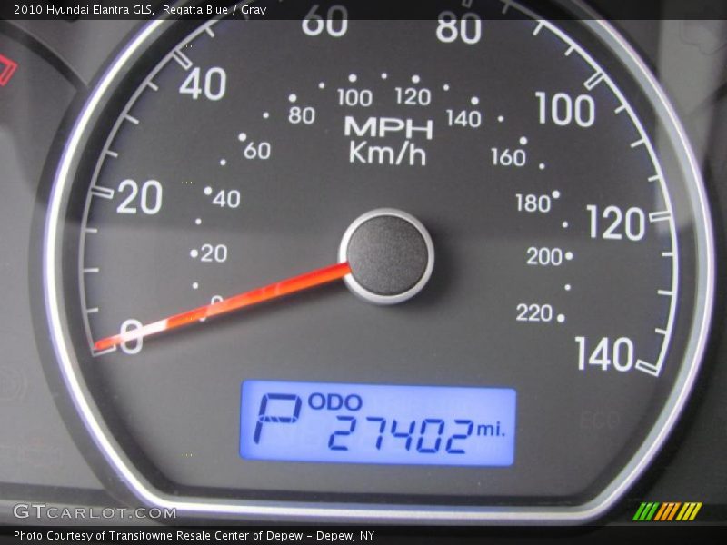 Regatta Blue / Gray 2010 Hyundai Elantra GLS