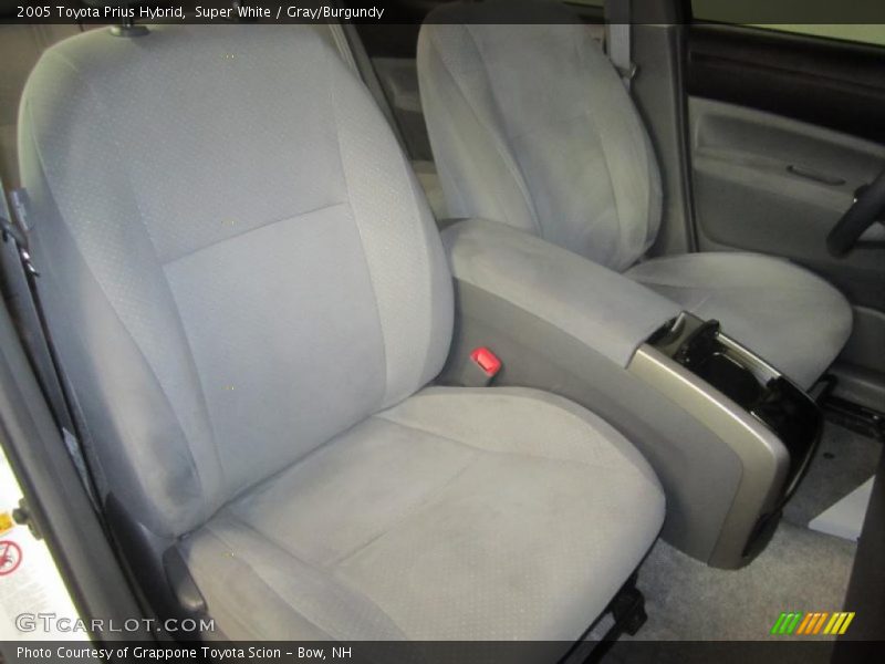 Super White / Gray/Burgundy 2005 Toyota Prius Hybrid