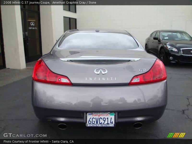 Amethyst Graphite Gray / Stone 2008 Infiniti G 37 Journey Coupe