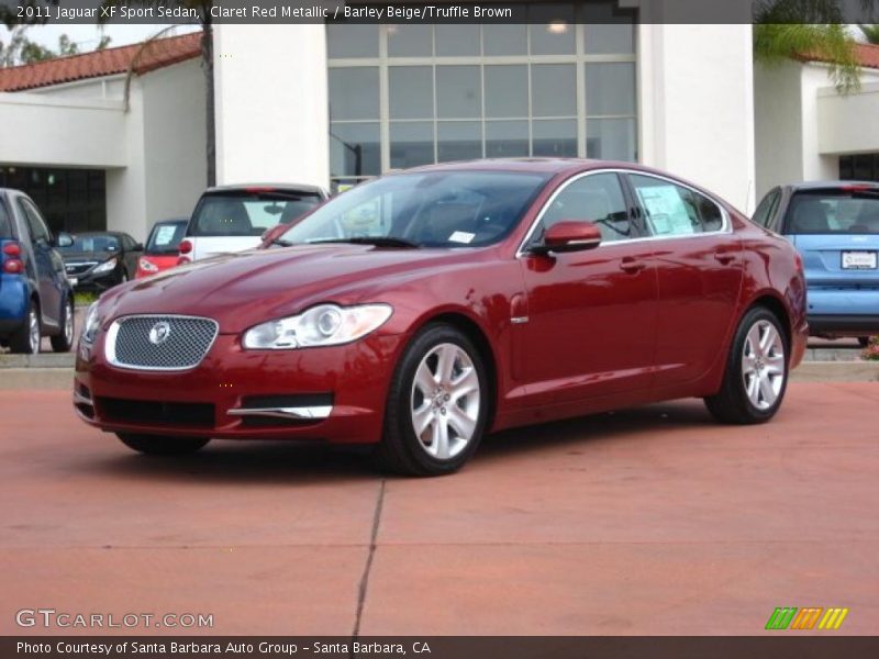 Claret Red Metallic / Barley Beige/Truffle Brown 2011 Jaguar XF Sport Sedan