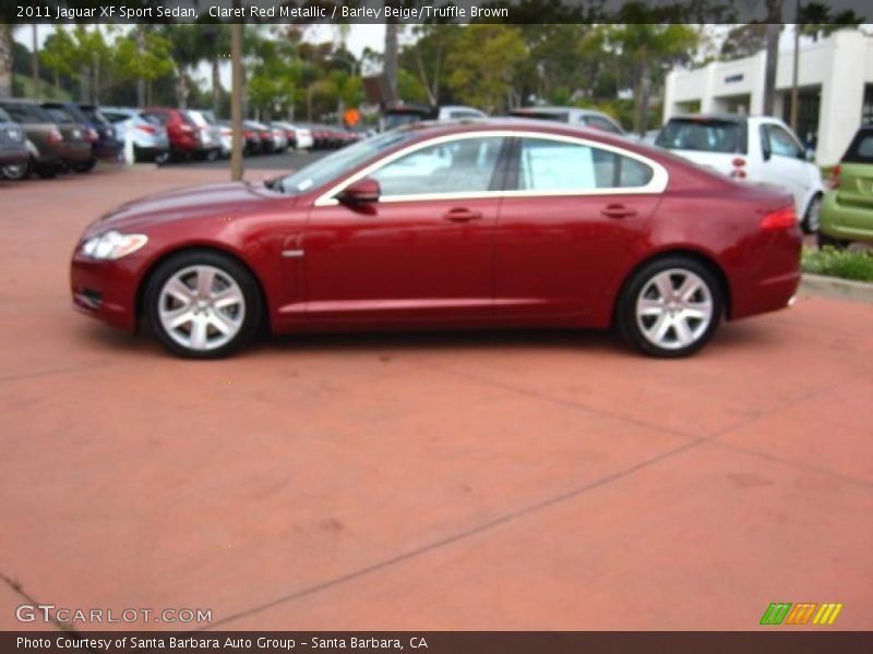 Claret Red Metallic / Barley Beige/Truffle Brown 2011 Jaguar XF Sport Sedan